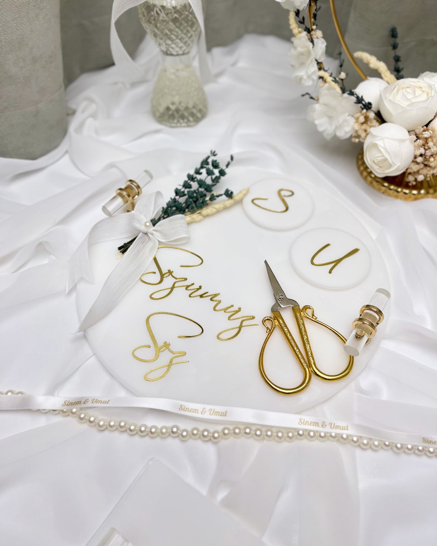 Lavendel GOLD - Tablett-Set