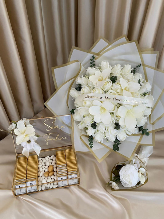 BEYAZ MANOLYALI SET